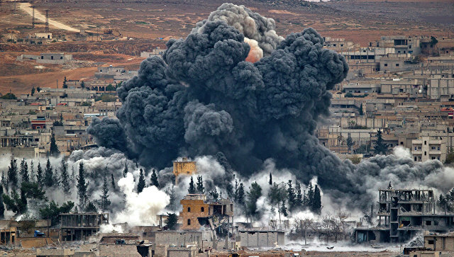 Бомбардировка в Сирии