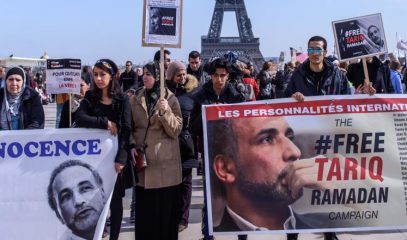 Митинг в Париже с требованием освободить Тарика Рамадана
