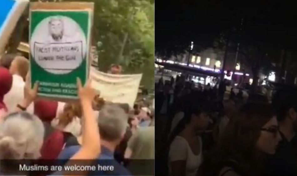 Демонстрация в поддержку мусульман в Мельбурне