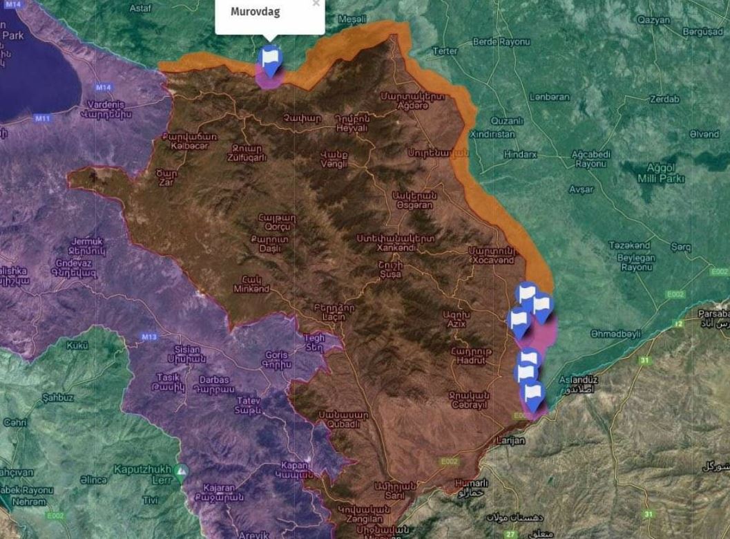 Карта боевых действий в карабахе онлайн нагорном на сегодня