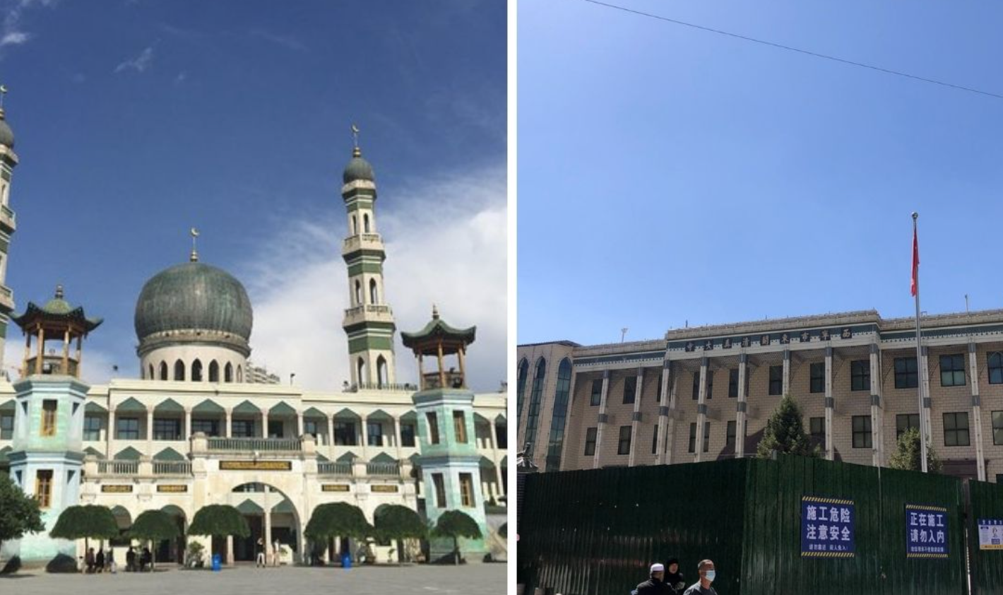 Мечеть Синина до и после «ремонта»