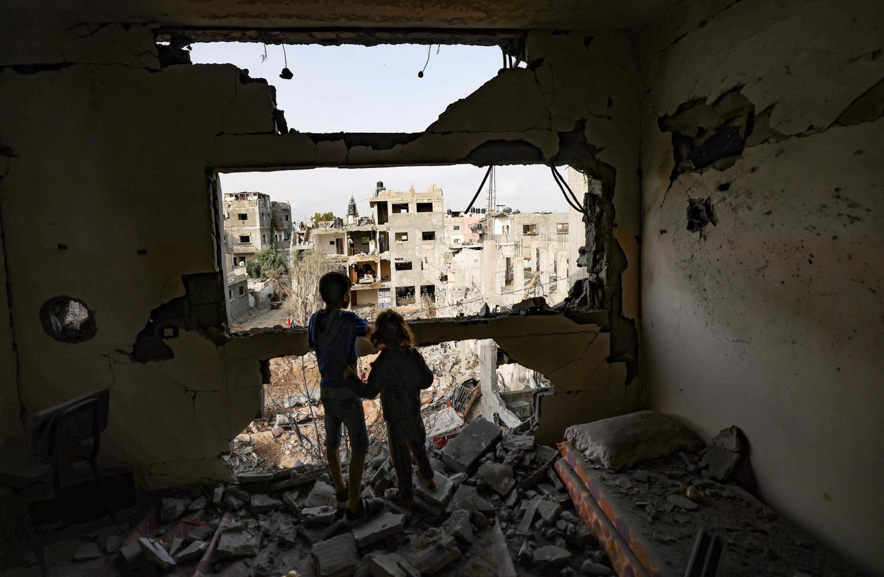 Israel Dark. School Damage.