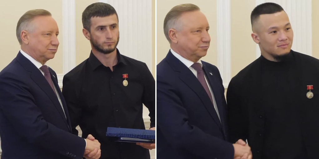 Губернатор наградил спасавших пассажиров из утонувшего автобуса в Петербурге (видео)