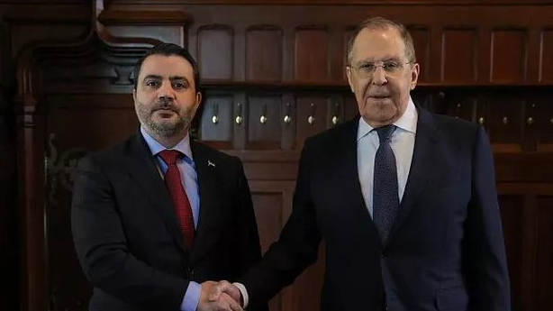 © Фото : МИД России Глава МИД России Сергей Лавров и глава МИД Сирии Асаад аш-Шибани во время встречи. 31 июля 2025