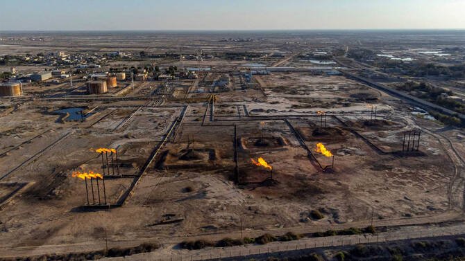 Газовое месторождение Хор Мор в Ираке, фото из соцсети X