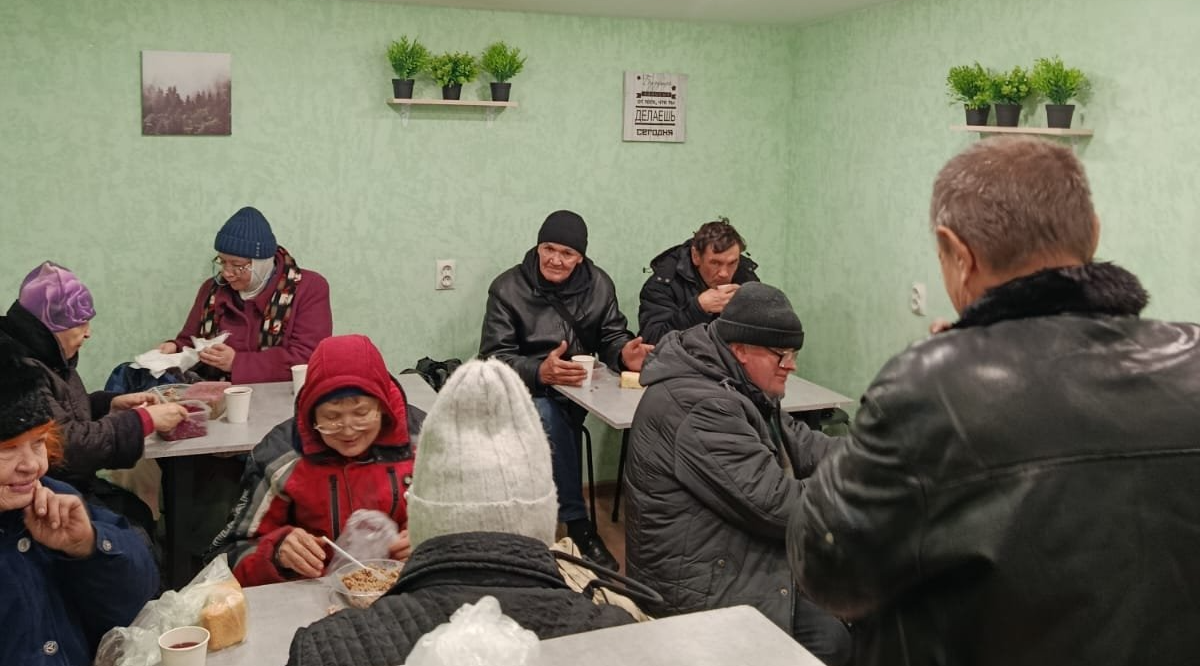 Бесплатный обед в столовой БФ «Добрый город» в Уфе, фото: ВКонтакте