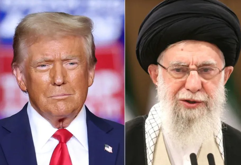 Верховный лидер Ирана Али Хаменеи и президент США Дональд Трамп