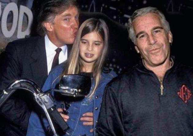Трамп с дочерью и Эпштейн