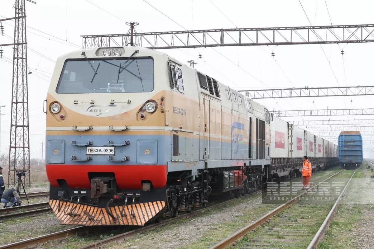 Поезд с российской гумпомощью для Ирана. Фото: Report