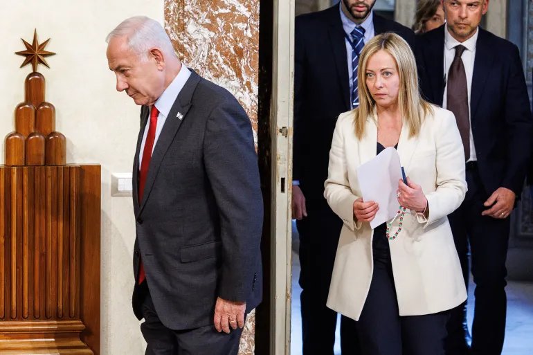 Милони и Нетаньяху на встрече в Риме