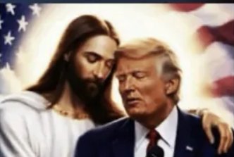 Трамп в «обятии Иисуса»