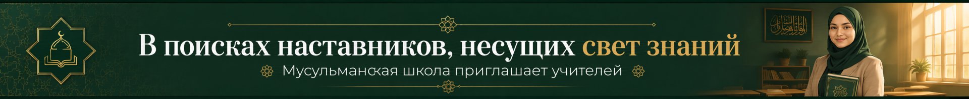 Мусульманская школа приглашает учителей начальных и старших классов
